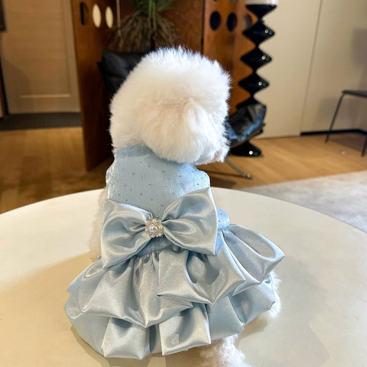 Pearl Embellished Princess Dog Dress for Bichon & Small Dogs