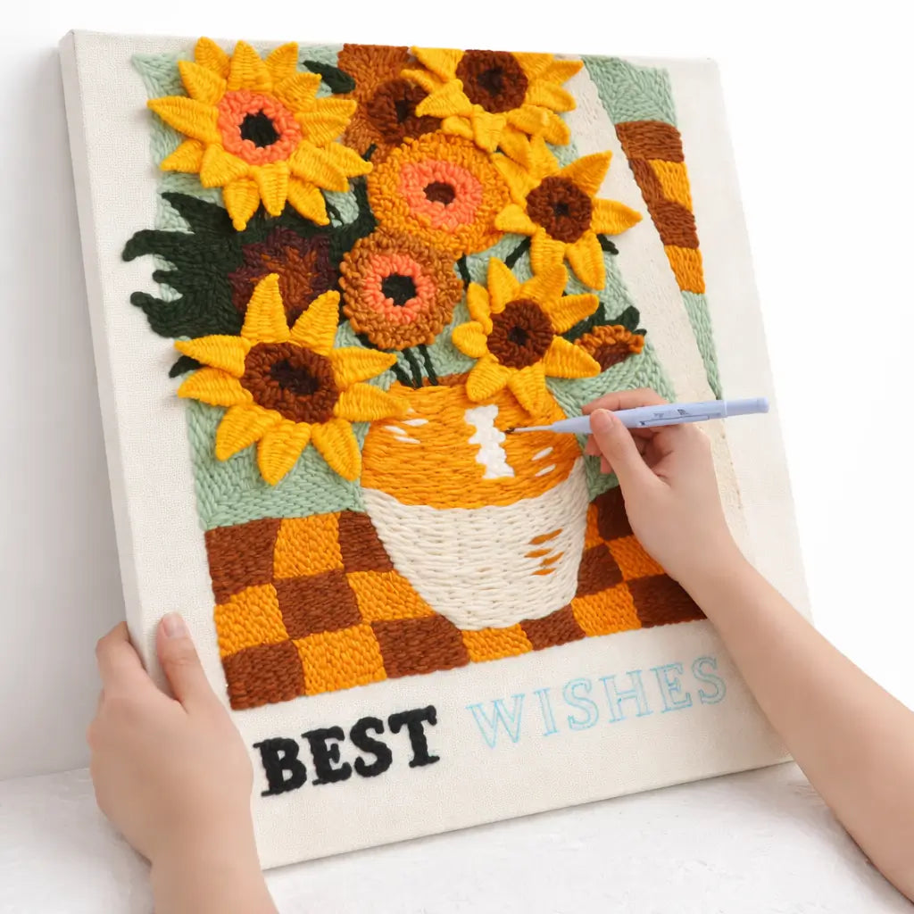 Large Sunflower Punch Needle kit