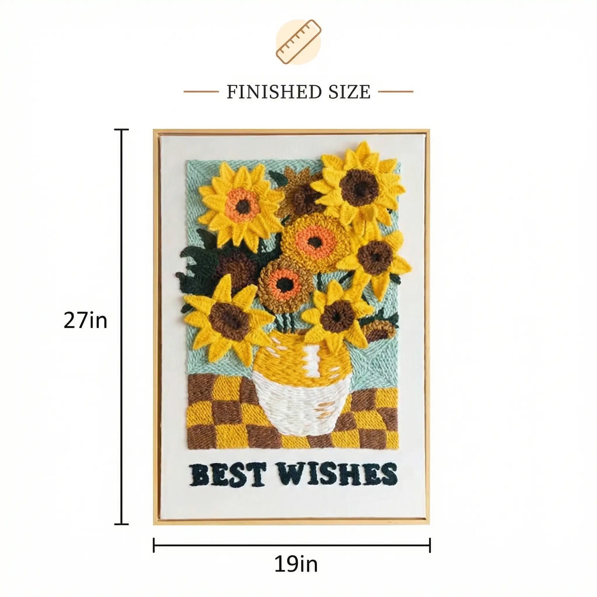 Large Sunflower Punch Needle kit