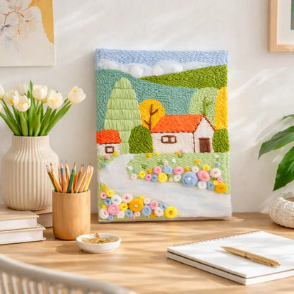 Sunny Sky Cottage Punch Needle kit