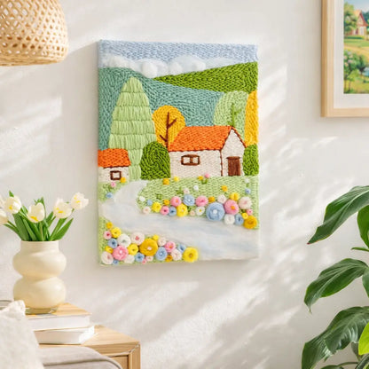 Sunny Sky Cottage Punch Needle kit