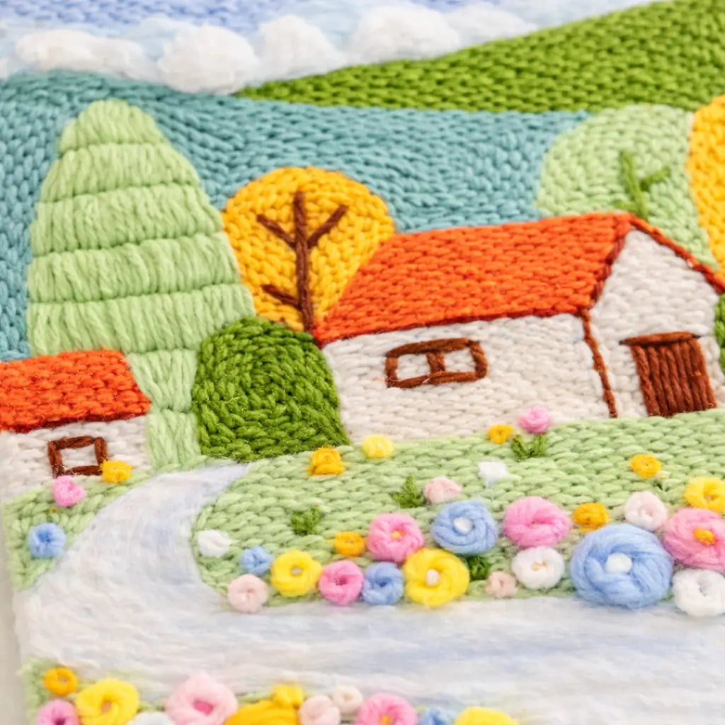 Sunny Sky Cottage Punch Needle kit