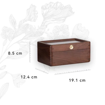 Arden 3-slot watch box measuring 19.1 x 12.4 x 8.5 cm