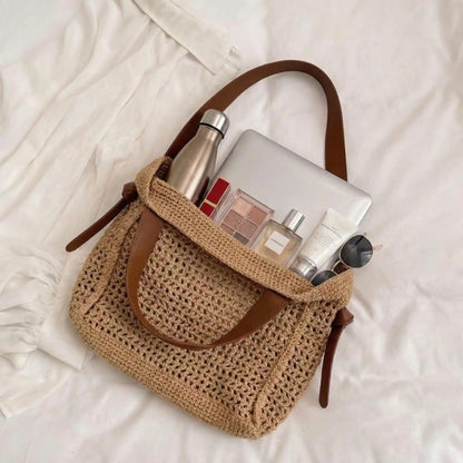 The Everyday Crochet Tote Brown Crochet Bag
